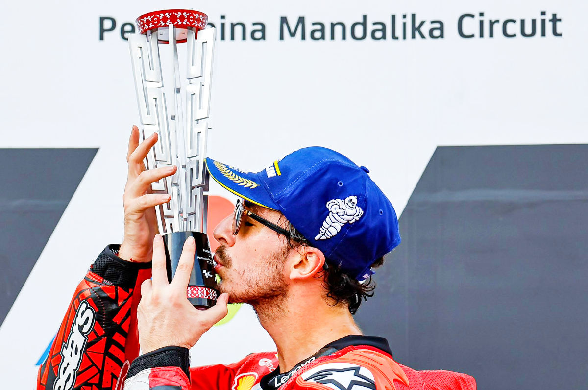Indonesia MotoGP results: Ducati rider Francesco Bagnaia wins.